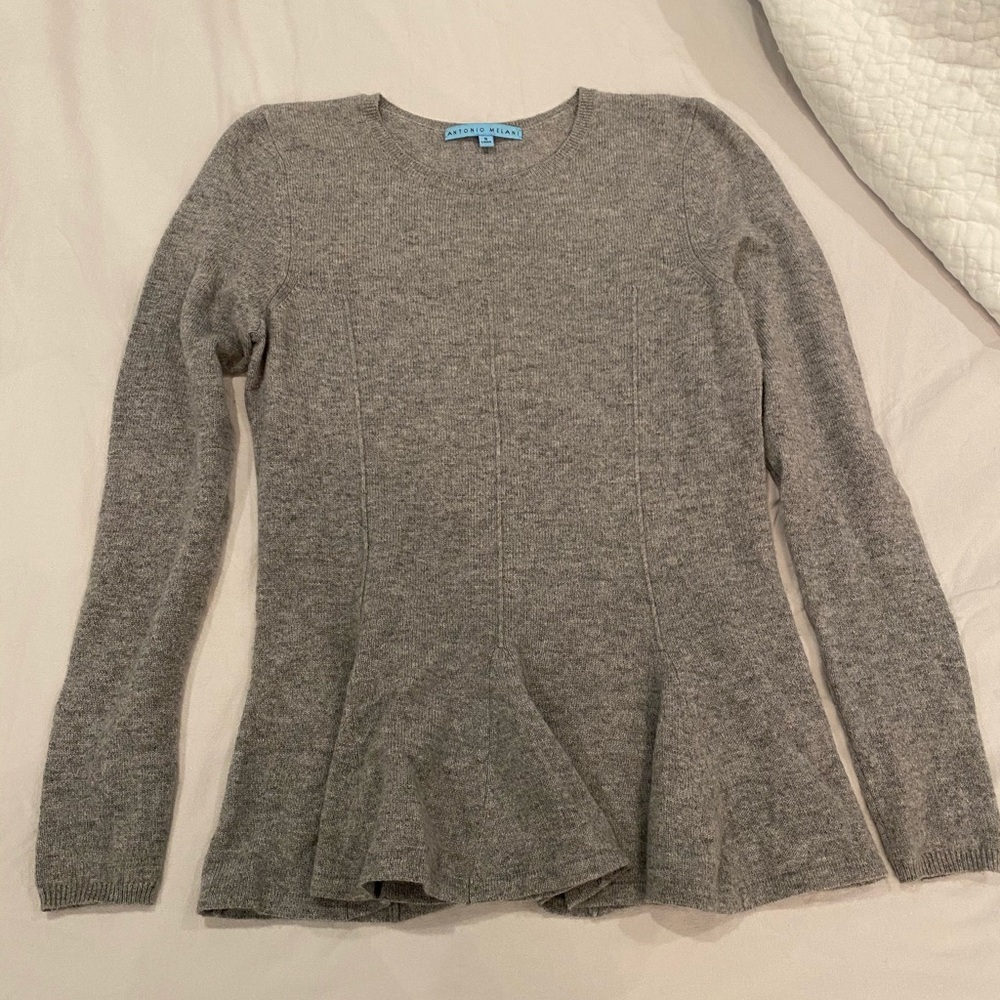 Antonio melani cashmere peplum sweater